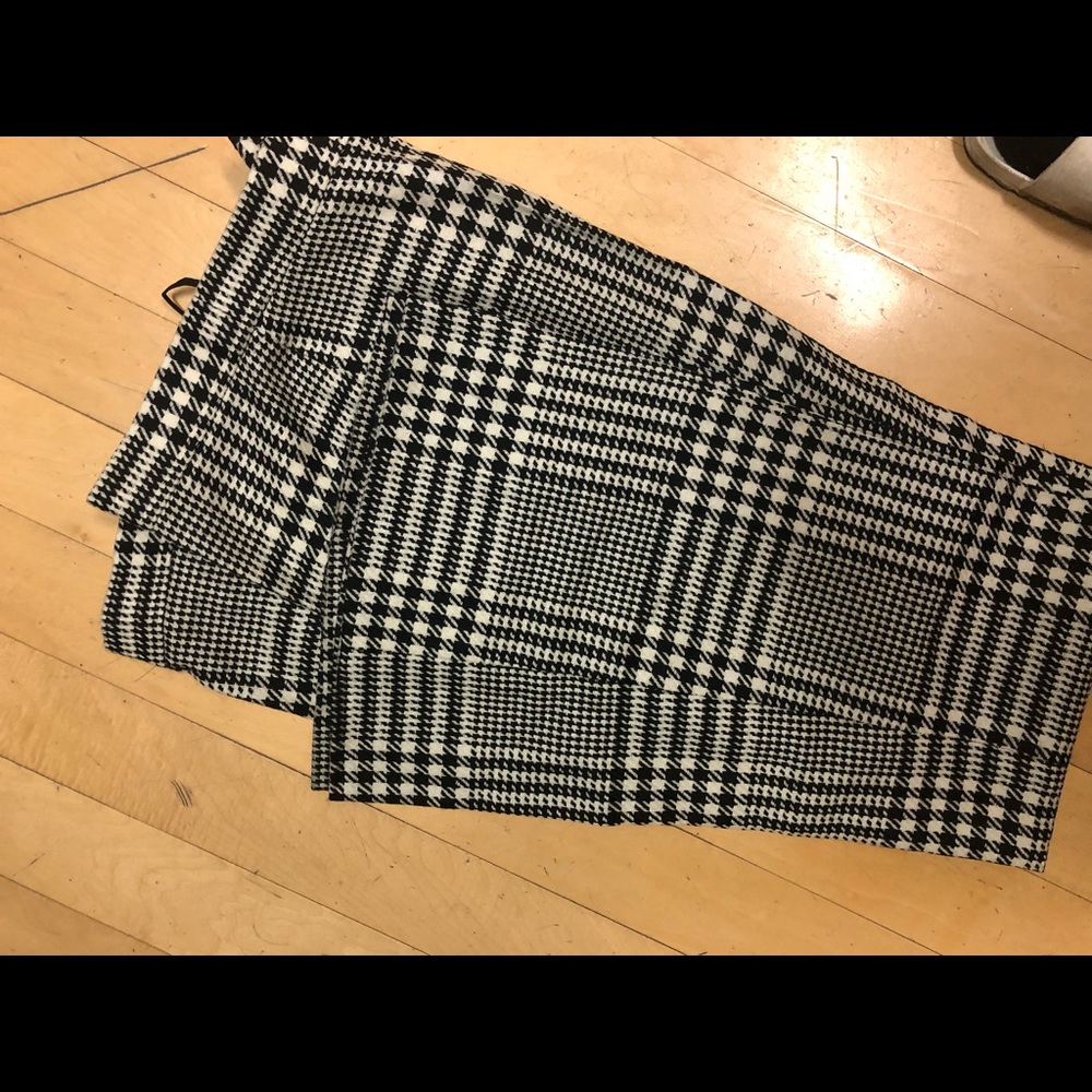 Versace B/W plaid flared pants 42IT fab - Picture 7 of 11